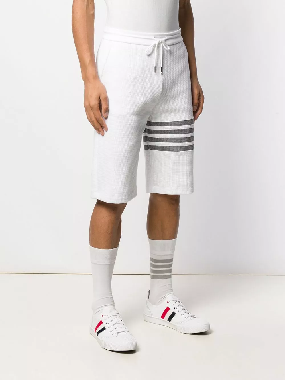 Thom Browne 4 Bar waffle stitch track shorts track & running shorts of men 3 Thom Browne 4-Bar waffle stitch track shorts