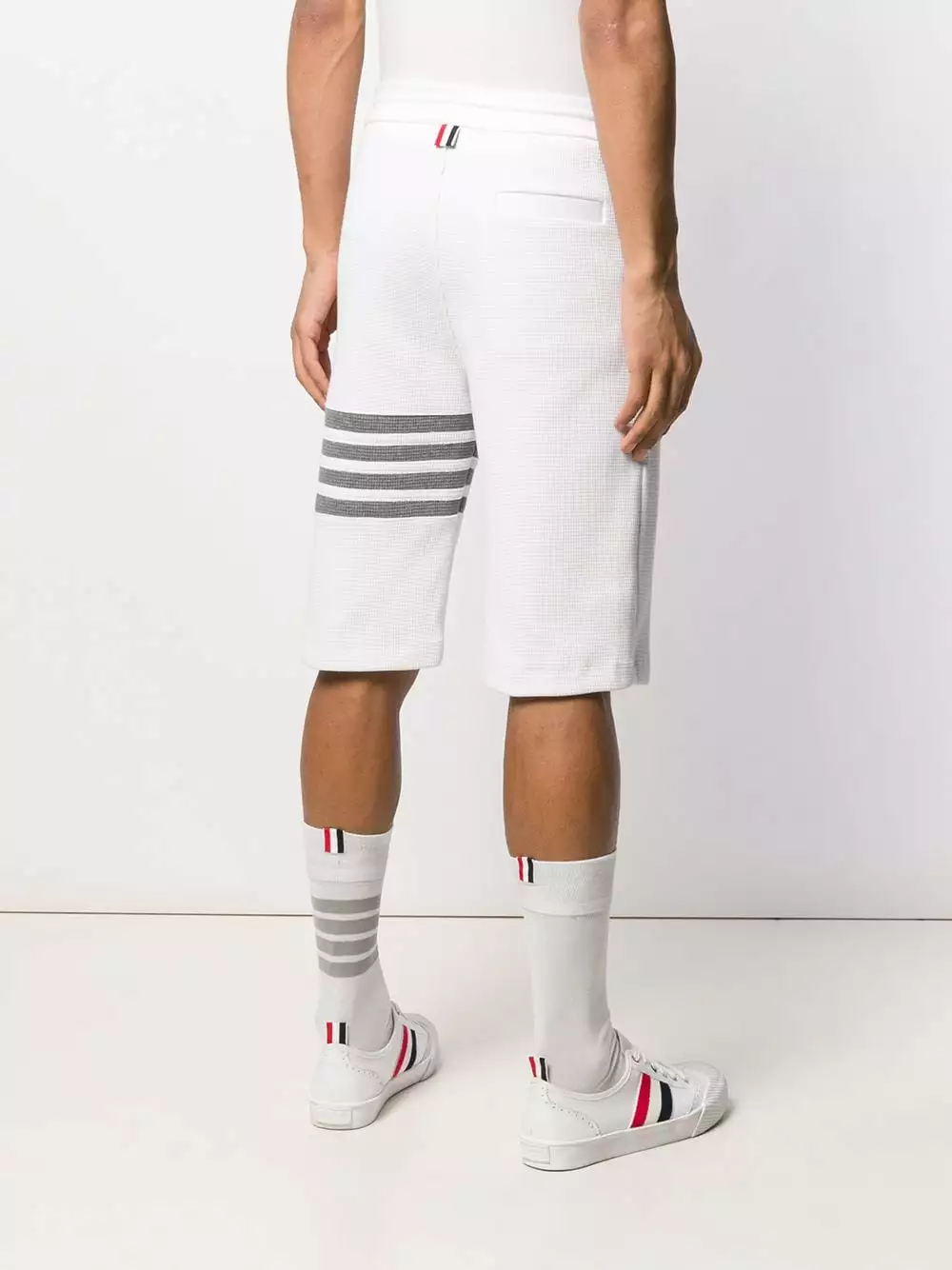 Thom Browne 4 Bar waffle stitch track shorts track & running shorts of men 4 Thom Browne 4-Bar waffle stitch track shorts