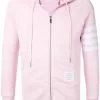 Thom Browne 4-Bar loopback zip-up hoodie