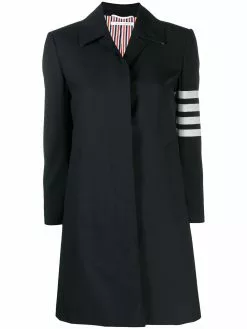 Thom Browne 4-Bar plain weave suiting overcoat