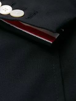 Thom Browne 4-Bar plain weave suiting overcoat