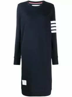 Thom Browne 4-Bar loopback sweatshirt dress