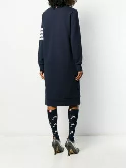 Thom Browne 4-Bar loopback sweatshirt dress