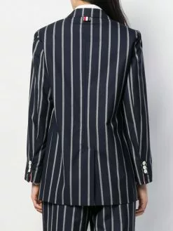 Thom Browne Vertical stripe sack jacket double breasted & peacoats of women 8 Thom Browne vertical-stripe sack jacket