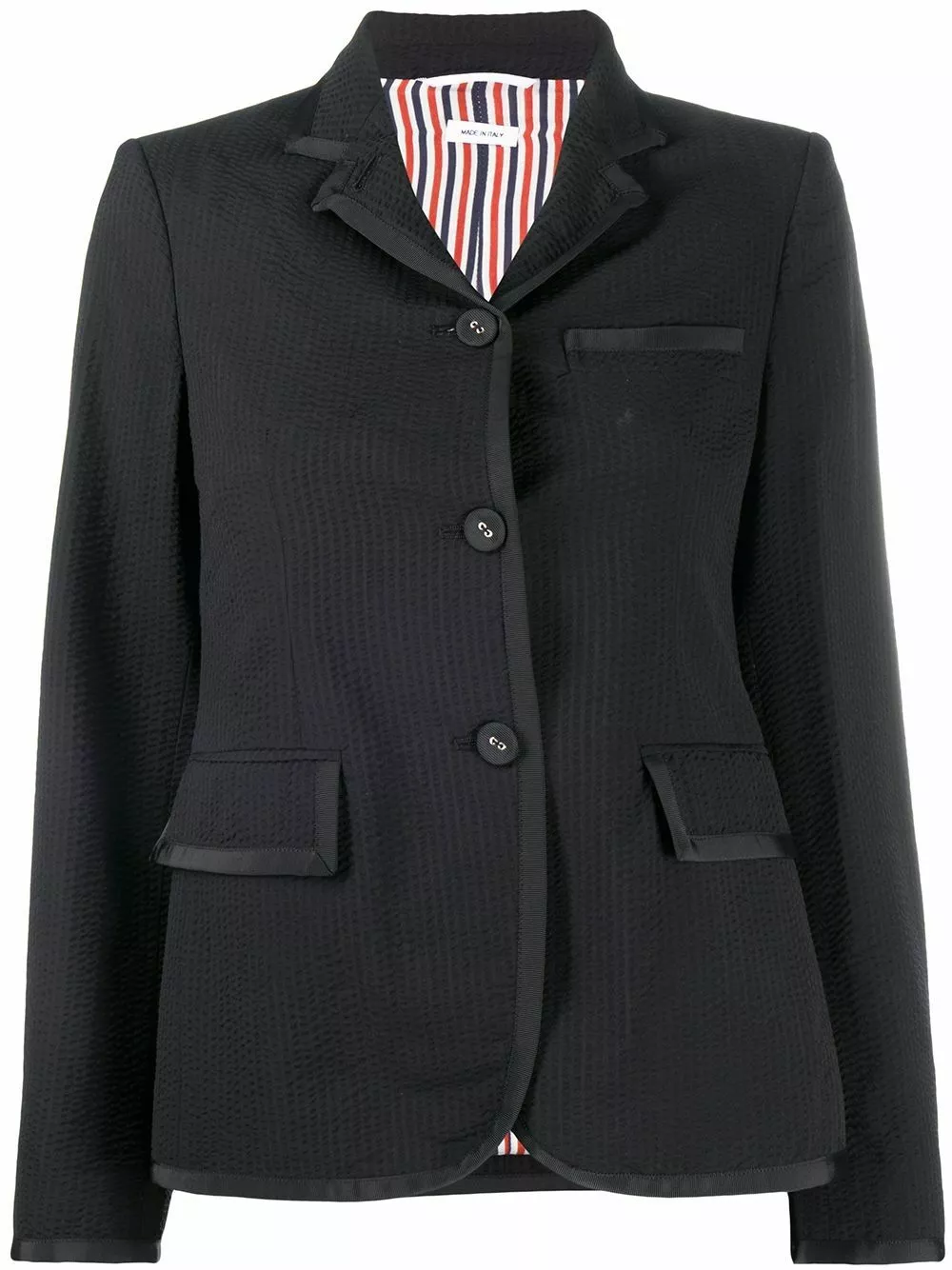 Thom Browne Seersucker narrow shoulder jacket blazers of women 1 Thom Browne seersucker narrow shoulder jacket