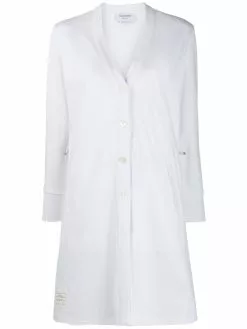 Thom Browne interlock drawcord waist v-neck cardigan