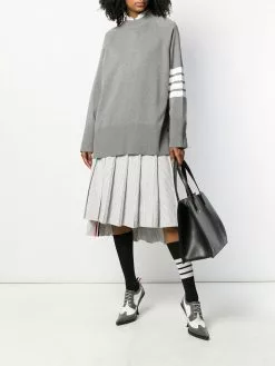 Thom Browne 4-Bar exaggerated sleeve jumper