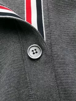 Thom Browne 4-Bar crepe V-neck cardigan