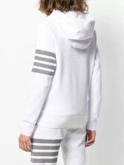 Thom Browne 4-Bar waffle stitch zip-up hoodie
