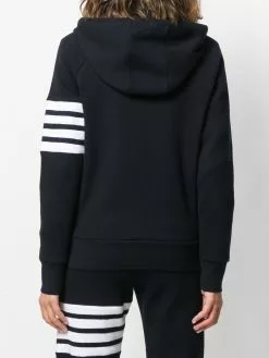Thom Browne 4-Bar waffle stitch zip-up hoodie
