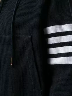 Thom Browne 4-Bar waffle stitch zip-up hoodie