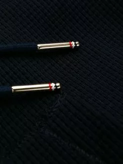 Thom Browne 4-Bar waffle stitch zip-up hoodie