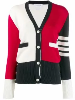 Thom Browne 4-Bar colour-block cardigan