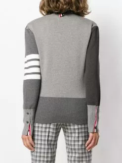 Thom Browne Funmix 4-Bar v-neck cardigan