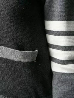 Thom Browne Funmix 4-Bar v-neck cardigan