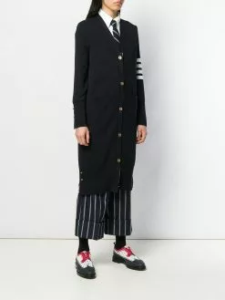 Thom Browne 4-Bar v-neck long cardigan