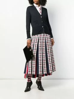 Thom Browne intarsia-stripe v-neck cardigan