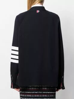 Thom Browne 4-bar raglan sleeved V-neck cardigan