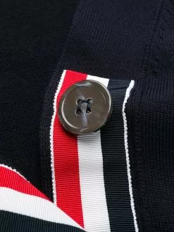 Thom Browne 4-bar raglan sleeved V-neck cardigan