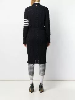 Thom Browne 4-Bar stripe cardi-coat