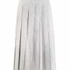 Thom Browne seersucker long pleated skirt
