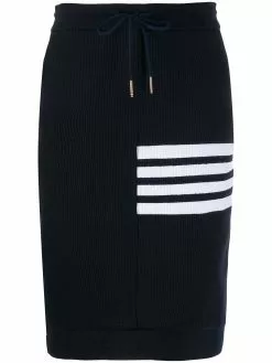 Thom Browne 4-Bar waffle knit sack skirt