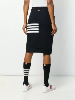 Thom Browne 4-Bar waffle knit sack skirt