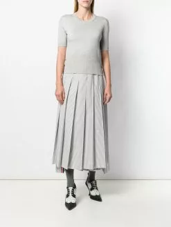 Thom Browne relaxed-fit RWB-stripe knitted top