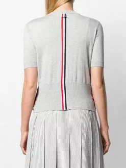 Thom Browne relaxed-fit RWB-stripe knitted top