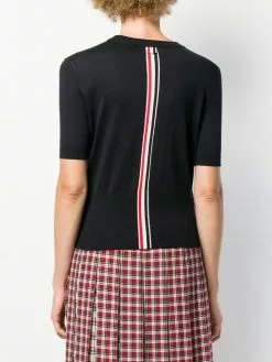 Thom Browne RWB intarsia stripe knitted top