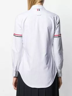 Thom Browne vertical-stripe RWB-detail shirt