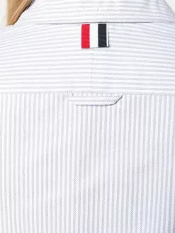 Thom Browne vertical-stripe RWB-detail shirt