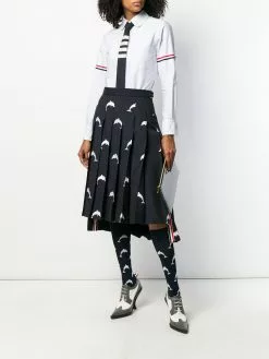 Thom Browne university-stripe Oxford shirt