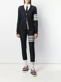 Thom Browne plain weave 4-Bar skinny trousers