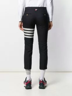 Thom Browne plain weave 4-Bar skinny trousers