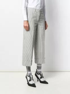 Thom Browne button fly striped sack trousers