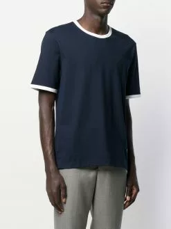 Thom Browne contrast trim T-shirt