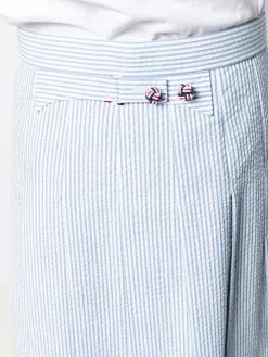 Thom Browne seersucker striped pleated skirt