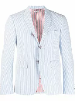 Thom Browne seersucker striped sport blazer