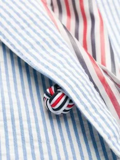 Thom Browne seersucker striped sport blazer