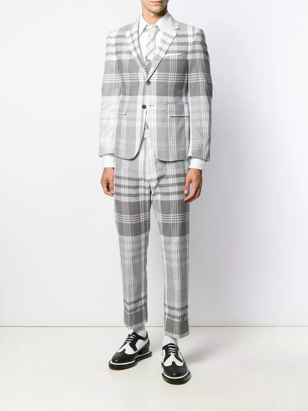 Thom Browne Plaid Madras print sport blazer suit & dinner jackets of men 2 Thom Browne plaid Madras-print sport blazer