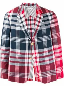 Thom Browne plaid Madras-print sport blazer