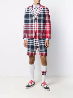 Thom Browne plaid Madras-print sport blazer
