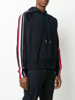 Thom Browne interlock RWB stripe hoodie
