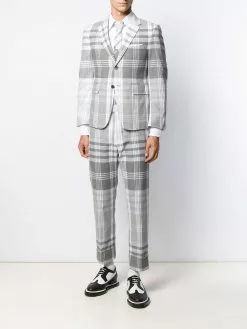 Thom Browne large plaid Madras-print trousers