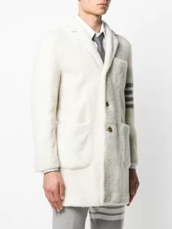 Thom Browne 4-Bar shearling sack overcoat