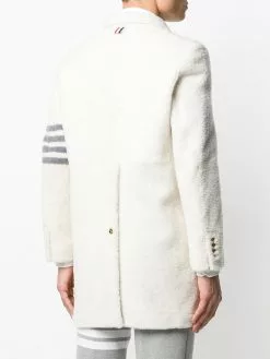 Thom Browne 4-Bar shearling sack overcoat