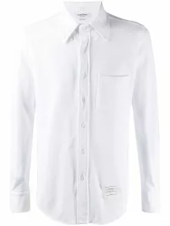 Thom Browne straight-fit piqué shirt
