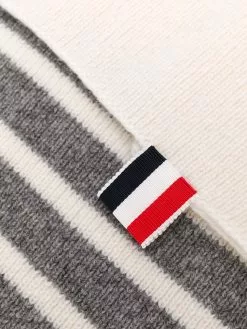 Thom Browne ribbed 4-Bar stripe scarf