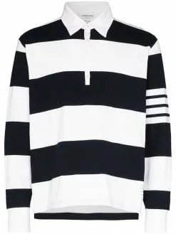 Thom Browne 4-stripe sleeve polo shirt